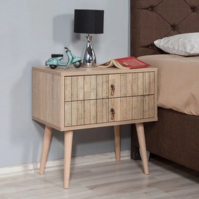 Κομοδίνο Soho Megapap από μελαμίνη χρώμα sonoma 60x40x61εκ.-GP052-0005,3