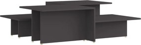 vidaXL Τραπεζάκια Σαλονιού 2 τεμ. Γκρι 111,5x50x33 εκ. Επεξεργ. Ξύλο