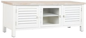 Τηλεόραση DKD Home Decor Έλατο Λευκό Ξύλο MDF 120 x 40 x 45 cm