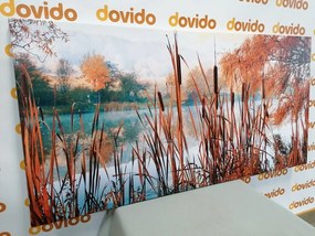 Εικόνα του ποταμού στη μέση της φθινοπωρινής φύσης - 120x60