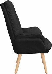 vidaXL Πολυθρόνα Μαύρο 69 x 74 x 93 εκ. Ύφασμα και Κόντρα Πλακέ