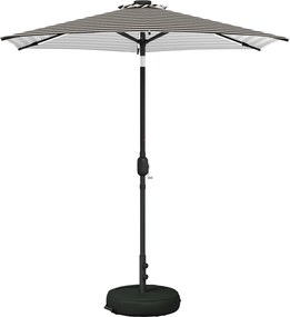 vidaXL Ομπρέλα Κήπου με LED Φώτα και Βάση 230 x 230 εκ Πολυεστέρας