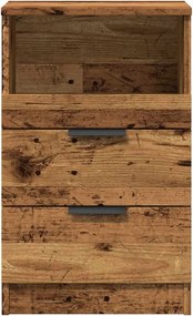 vidaXL Bedside Cabinet Παλαιωμένο ξύλο Medium Engineered wood