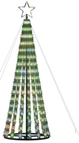 vidaXL Χριστουγεννιάτικο δέντρο LED 275 LED πολύχρωμο 180 εκ.