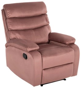 ARMCHAIR RELAX YASUMU  DUSTY PINK VELVET 80x93x100Hcm.