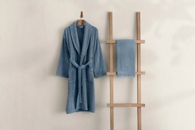 Bathrobe Set (2 Pieces) 1051A-044-1 Blue