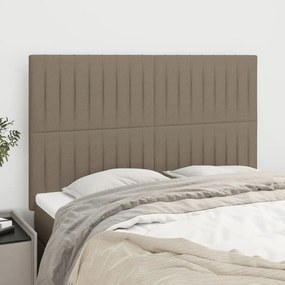 VidaXL Κεφαλάρι Κρεβατιού Μπεζ 144x5x118/128 εκ. Ύφασμα