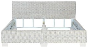 vidaXL Πλαίσιο Κρεβατιού Γκρι 160 x 200 εκ. από Φυσικό Ρατάν
