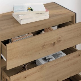 vidaXL Πλαϊνό γραφείο Artisan Δρυς 79 x 36 x 75.5 εκ.