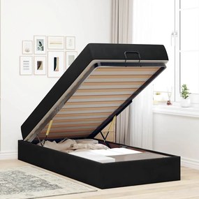 vidaXL Σκελετός Κρεβατιού με στρώμα Μαύρο 90 x 190 cm Βελούδο