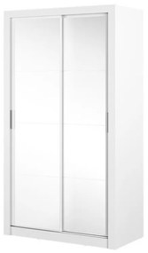 Ντουλάπα Fresno 121, Άσπρο, 215x120x60cm, Πόρτες ντουλάπας: Ολίσθηση