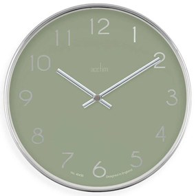 Ρολόι Τοίχου Elma ACCTIM22835 Φ25x4,2cm Chrome-Olive Acctim Πλαστικό, Γυαλί