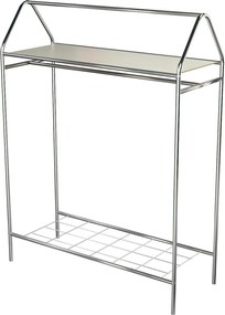 Stewehome Κρεμάστρα ρούχων με ράφι και βάση 104x143x143 cm