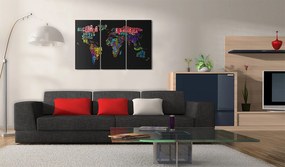 Πίνακας - Names of countries - triptych 90x60