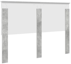 vidaXL Κεφαλάρι Σκυρόδεμα Γκρι 140 cm Επεξεργασμένο ξύλο