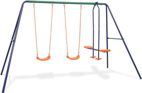 vidaXL Σετ Κούνιας 4 Θέσεων Πορτοκαλί