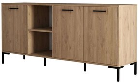 Μπουφές Aurora 389MZA2204 180x45x80cm Oak Μελαμίνη,Μέταλλο