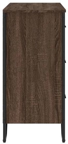 vidaXL Συρταριέρα Καφέ Δρυς 91x35,5x74,5 εκ. από Επεξεργ. Ξύλο