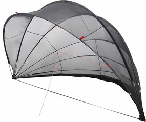 vidaXL Θόλος πισίνας Μαύρο 592 x 590 x 275 εκ.