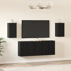 vidaXL Σετ επίπλου τηλεόρασης 7 pcs Μαύρη δρυς 30.5 x 30 x 60 εκ.