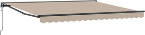 vidaXL Σκελετός Τέντας Μπεζ 400 x 300 εκ Πολυεστέρας με Επικάλυψη PU