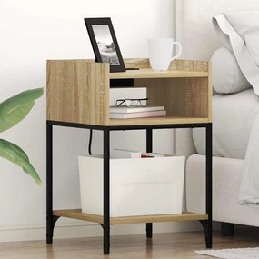 vidaXL Κουτιά Κρεβατοκάμαρας με ράφι 2 pcs Sonoma Δρυς 40 x 40 x 61 εκ