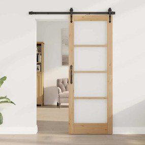 vidaXL Εσωτερική Πόρτα με Γυαλί "ORKDAL" 73,5x198,5x4 cm Μασίφ Ξύλο Πεύκου