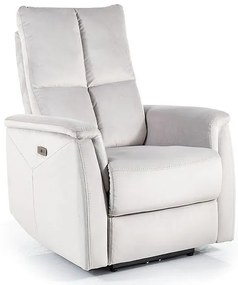 FOTEL ROZKŁADANY NEPTUN VELVET JASNY SZARY BLUVEL 03 DIOMMI-80-3081