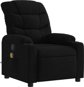 vidaXL Πολυθρόνα Μασάζ Ανακλινόμενη Μαύρη Υφασμάτινη