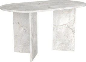 Τραπέζι Cortado Megapap χρώμα λευκό εφέ μαρμάρου 138x80x75εκ.