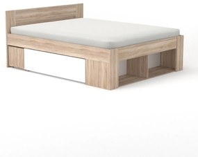 Κρεβάτι Rico Διπλό με Aποθηκευτικό Xώρο Σονόμα-Λευκό 160x200cm - Μελαμίνη - TO-RIC160