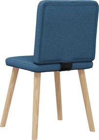 vidaXL Καρέκλες Τραπεζαρίας 4 τεμ. Μπλε Υφασμάτινες