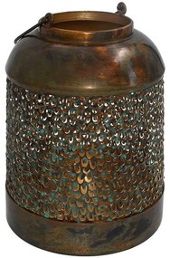 Φανάρι 943-124-003 15x20cm Brown Metal