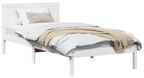 vidaXL Σκελετός Κρεβατιού Λευκό 80 x 200 cm Μασίφ ξύλο πεύκου