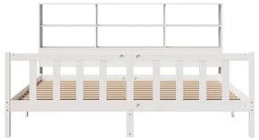 vidaXL Κρεβάτι Βιβλιοθήκη Χωρίς Στρώμα 200x200 εκ Μασίφ Ξύλο Πεύκου