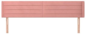 vidaXL Κεφαλάρι με Πτερύγια Ροζ 163x16x78/88 εκ. Βελούδινο