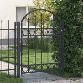 vidaXL Πύλη Φράχτη Γκρι 100 x 125 cm Ατσάλι με Επικάλυψη Πούδρας