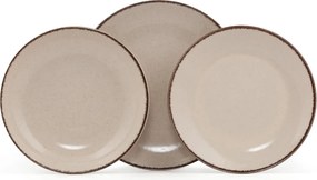 Σετ Πιάτα  Δείπνου Πορσελάνη  (18 Τεμάχια) - Cinnamon