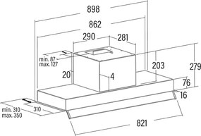Συμβατικός Απορροφητήρας Cata X90/A Χάλυβας 90 cm