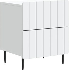 vidaXL Κομοδίνο 2 τεμ. Λευκό 43 x 34,5 x 49,5 εκ Επεξεργασμένο Ξύλο