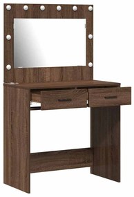vidaXL Κομοδίνο Καφέ δρυς 78.5 x 41 x 135 εκ Επεξεργασμένο ξύλο
