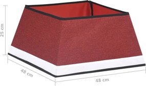 vidaXL Ποδιά Χριστουγεννιάτικου Δέντρου Λευκή 48 x 48 x 25 εκ.