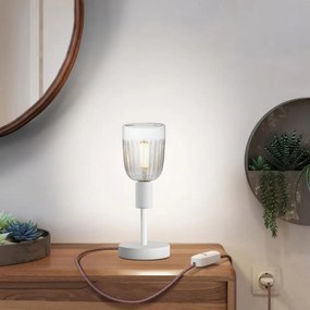 Επιτραπέζιο Φωτιστικό Μεταλλικό Alzaluce Tiche Λευκό ΜΑΤ Dimmer