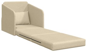 vidaXL Καναπές-κρεβάτι 2 σε 1 Κρεμ 65x80x83 cm Ύφασμα