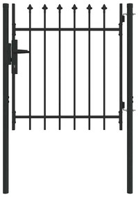 vidaXL Πύλη Φράχτη Γκρι 100 x 100 cm Χάλυβας με Επικάλυψη Πούδρας
