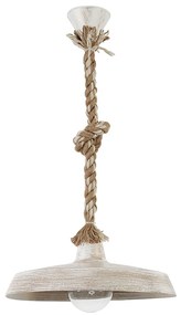 Φωτιστικό Οροφής Μονόφωτο Heronia Us-Gas 31-1103 Rope/White/Gold