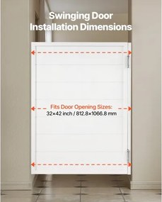 VEVOR Swinging Cafe Doors 81.3x106.7 cm Pine Wood White with Hinges&amp;Hardware