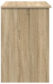 vidaXL Γραφείο με Αποθήκευση Δρυός Sonoma 90x49.5x75 εκ. Κατασκευασμένο ξύλο