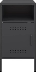 vidaXL Κομοδίνο Μαύρο 36x39x68 εκ. από Χάλυβα