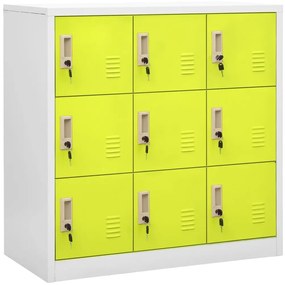 vidaXL Φοριαμοί 5 τεμ. Ανοιχτό Γκρι/Πράσινο 90x45x92,5 εκ. Ατσάλινοι